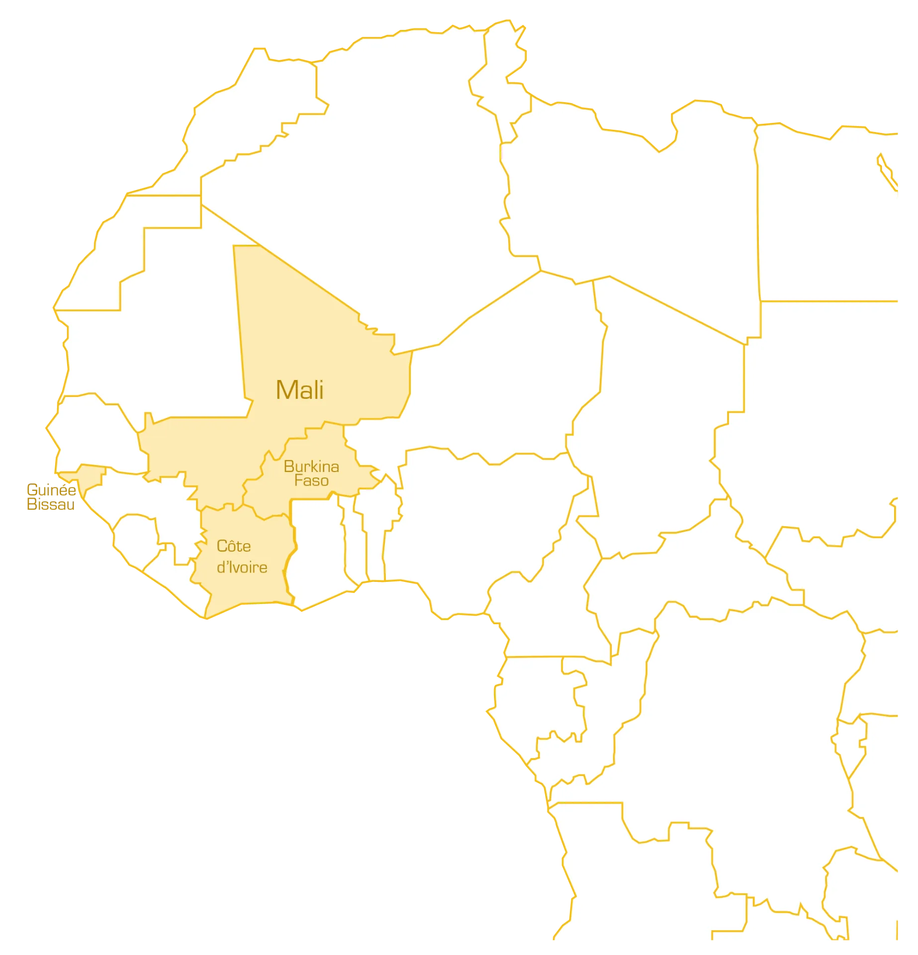 Carte de présence UMG en Afrique de l’Ouest